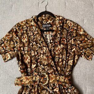 Vintage Floral Shorts Romper, Size M